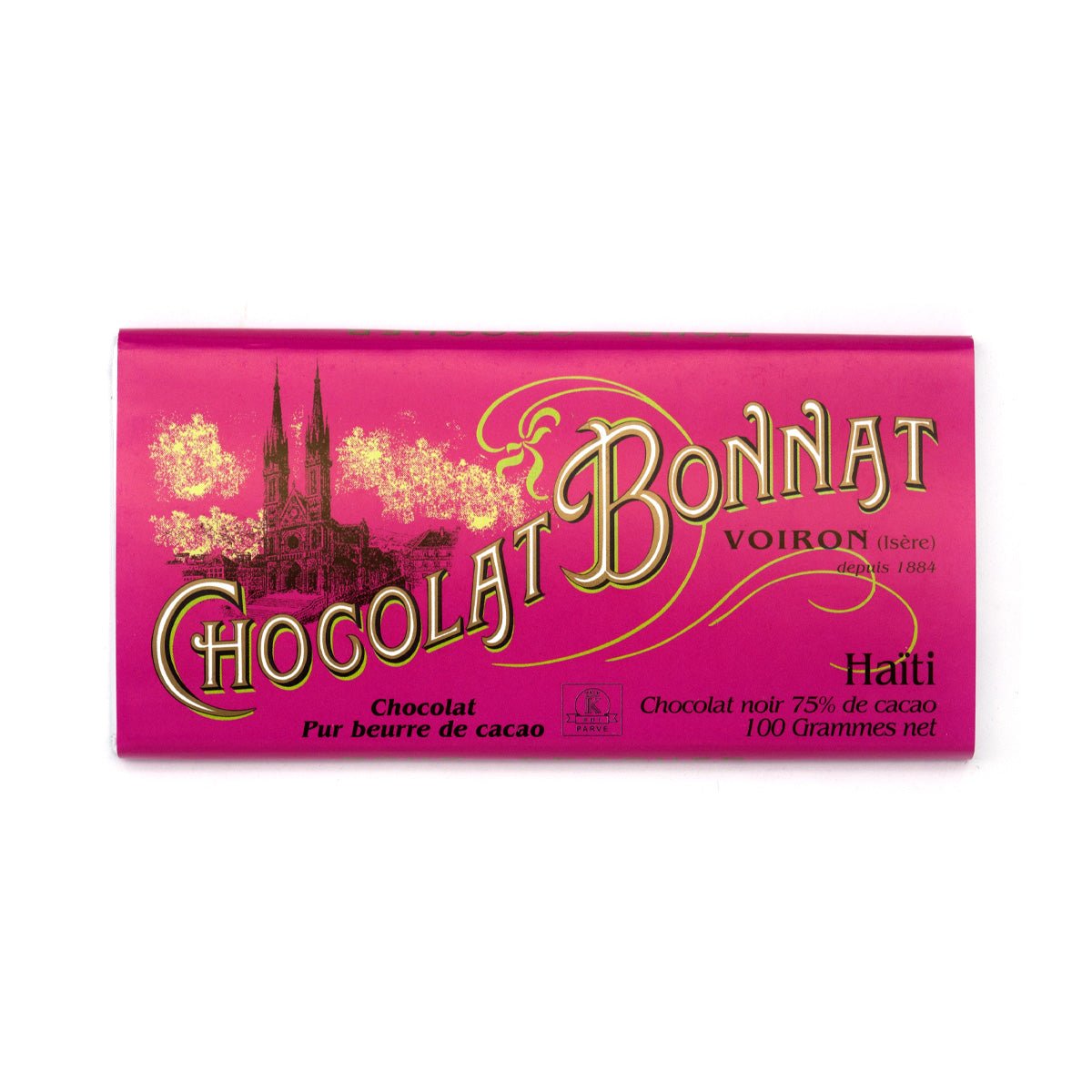 Bonnat Haiti 75% Single Origin Dark Chocolate Bar - 100g