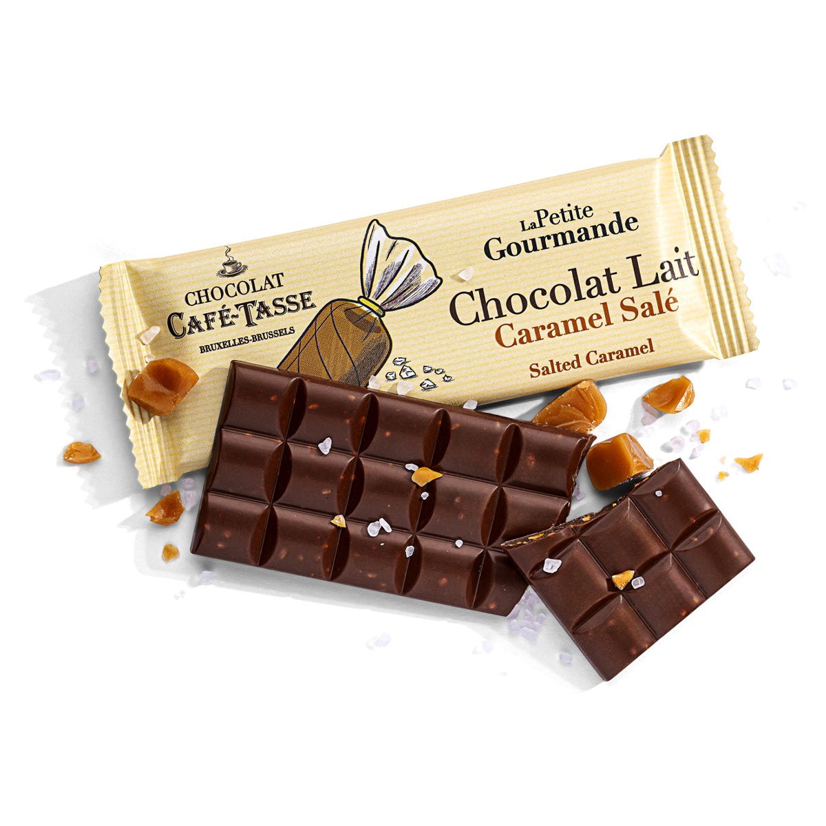 Cafe-Tasse Lait Caramel Sale Milk Chocolate & Salted Caramel Mini-Bar - 25g