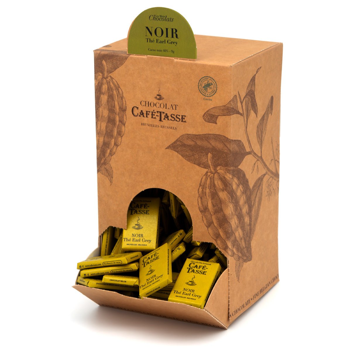 Cafe-Tasse Noir Thé Earl Grey 60% Dark Chocolate & Tea Mini-Bars