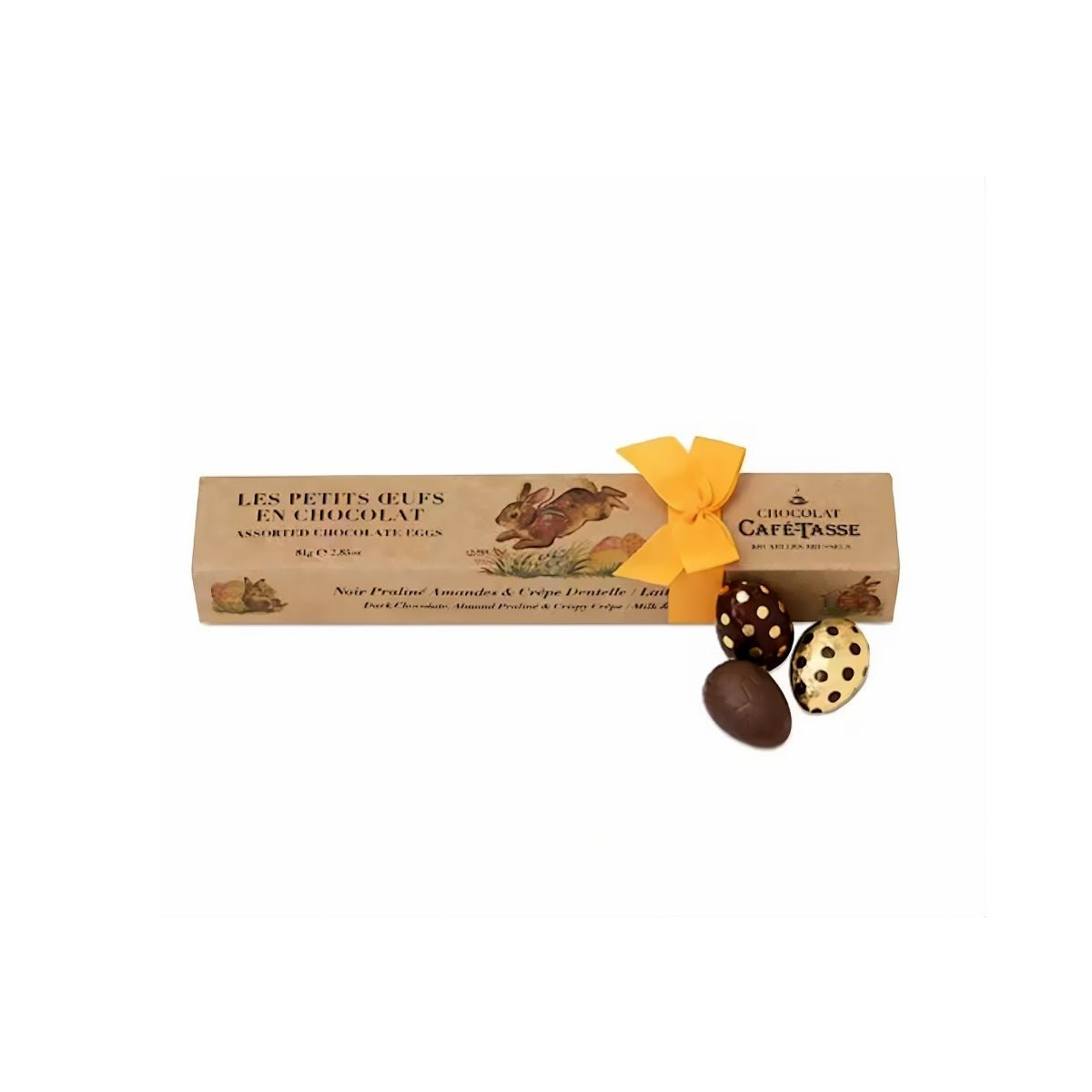 Café-Tasse Reglet of Assorted Chocolate Eggs - 9 pc - 75g