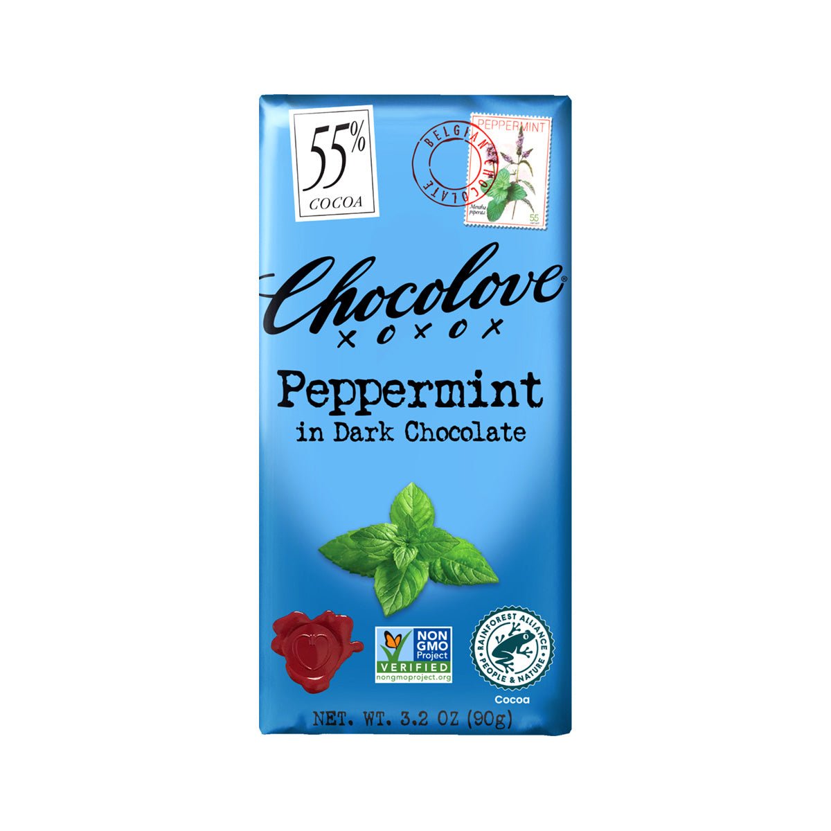 Chocolove Peppermint in 55% Dark Chocolate Bar - 90g