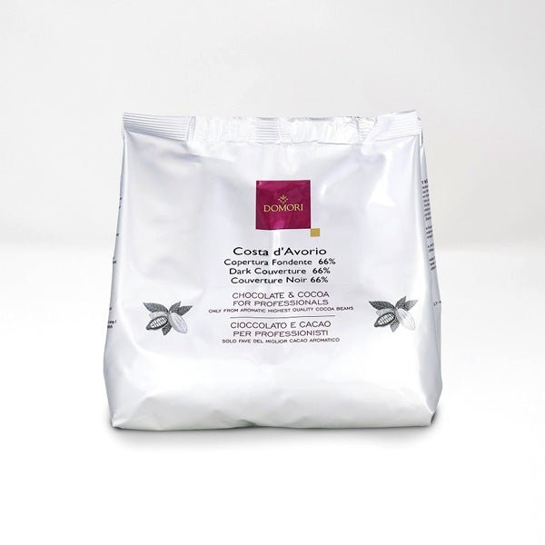 Domori Costa d'Avorio 66% Single Origin Dark Chocolate Couverture Discs