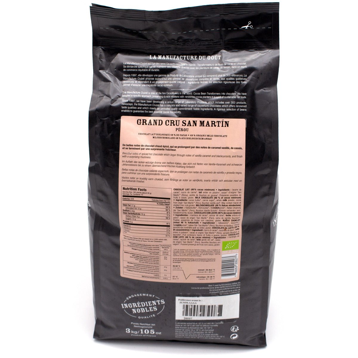 Michel Cluizel San Martín BIO 48% Single Plantation Milk Chocolate Mini-Grammes