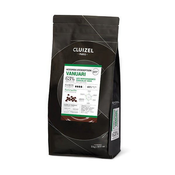 Cluizel Vanuari chocolate packaging on a white background