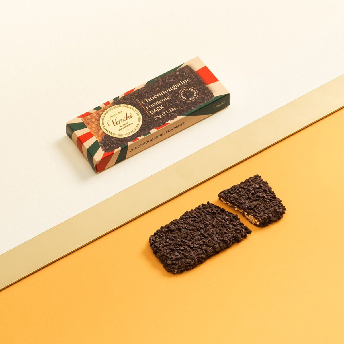 Venchi Choconougatine Fondente 60% Dark Chocolate Mini-Bar - 35g