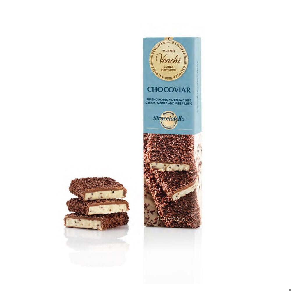 Venchi Chocoviar Stracciatella in 47% Milk Chocolate Bar - 200g
