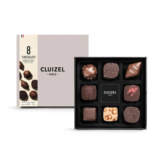 Michel Cluizel Assorted Dark and Milk Chocolate Truffles Box - 8 pc