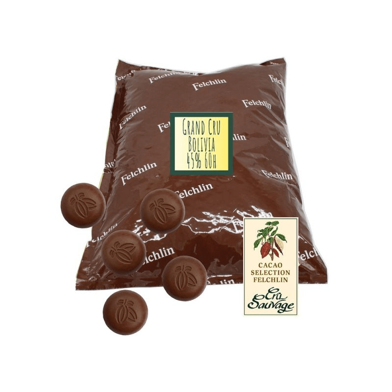 Felchlin Bolivia Single Origin 45% Milk Chocolate Couverture Discs