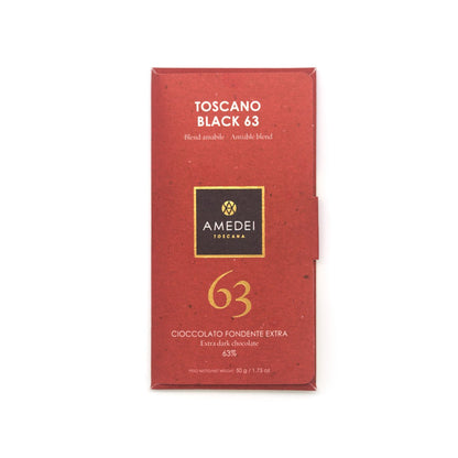 Amedei Toscano Black 63% Dark Chocolate Bar - 50g