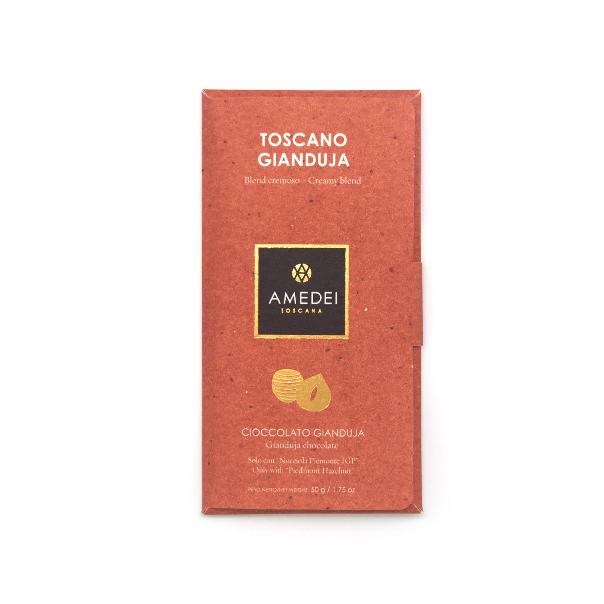 Amedei Toscano Cioccolato Gianduja 32% Milk Chocolate & Hazelnut Bar - 50g (Past Date)