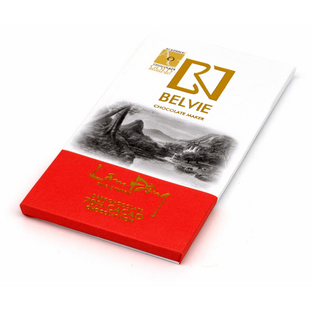 Belvie Lam Dong 70% Single Region Dark Chocolate Bar - 80g