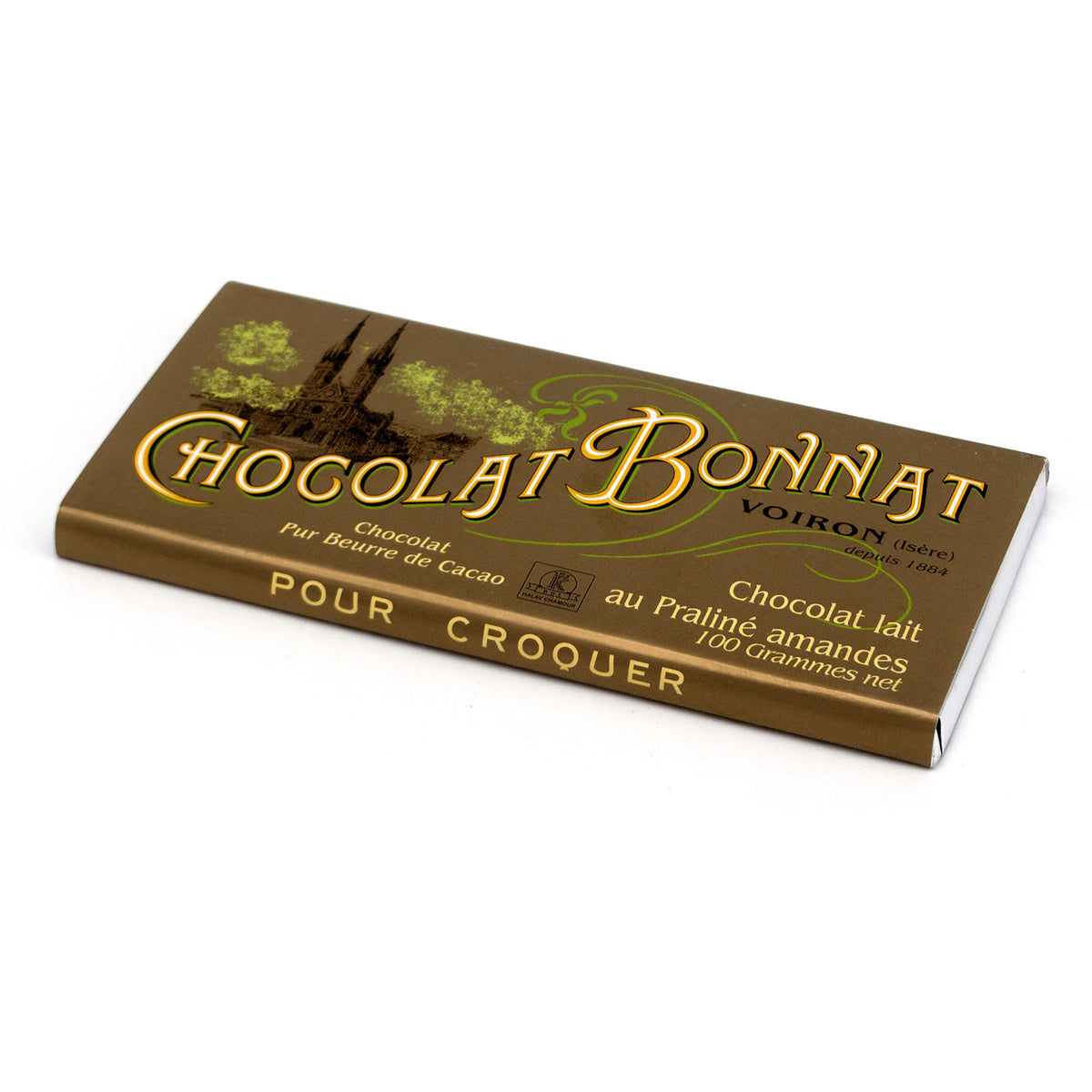 Bonnat 55% Milk Chocolate Almond Praline Bar - 100g