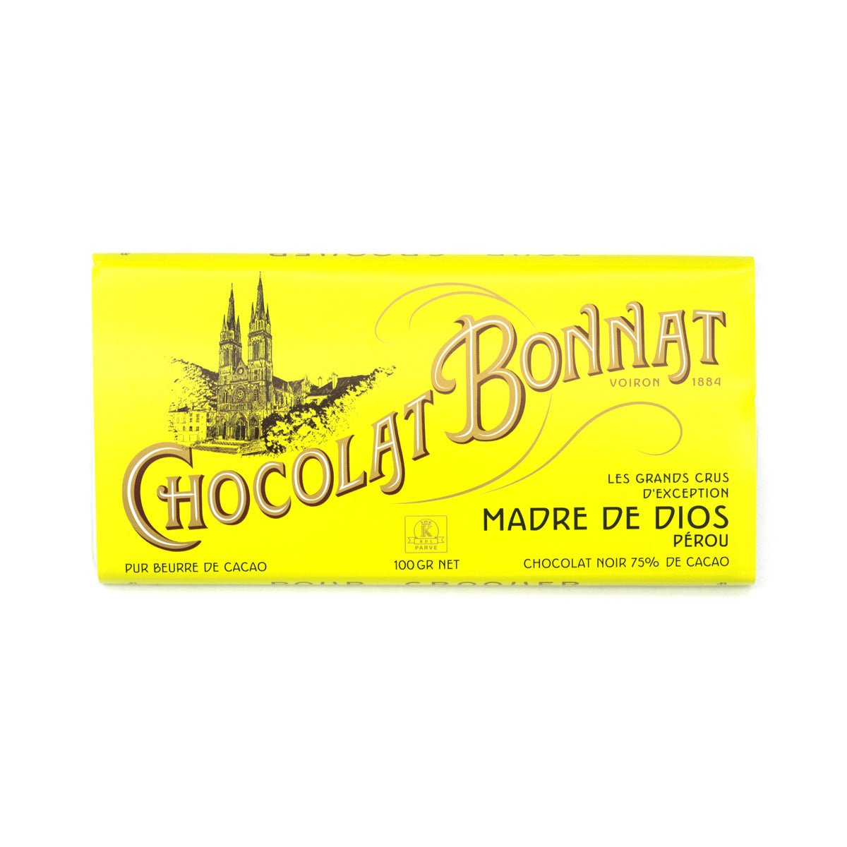 Bonnat Madre de Dios 75% Dark Chocolate Bar - 100g