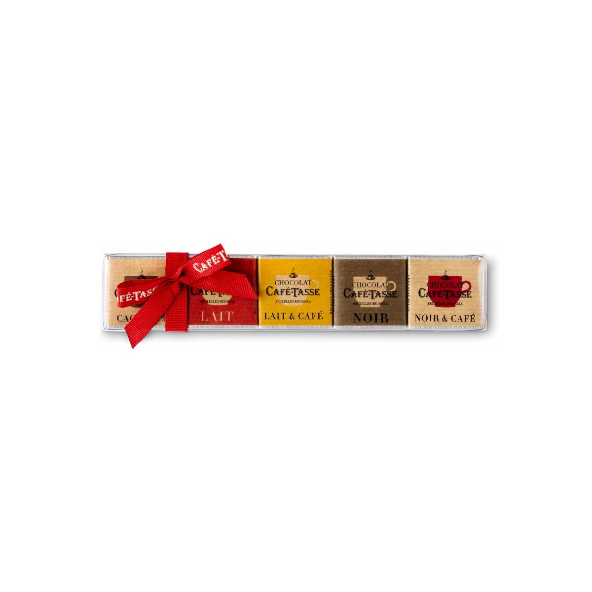 Cafe-Tasse 5-Flavour Assorted Chocolate Napolitans Box - 15 pc - 75g