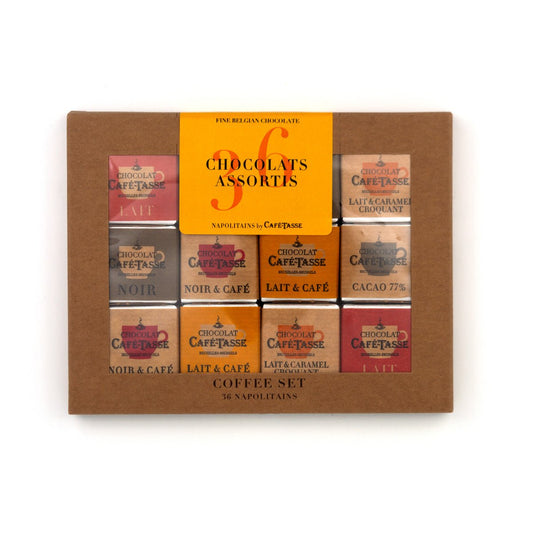 Cafe-Tasse 5-Flavour Assorted Chocolate Napolitans Box - 36 pc - 180g