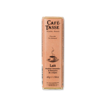 Café Tasse chocolate bar packaging on a white background