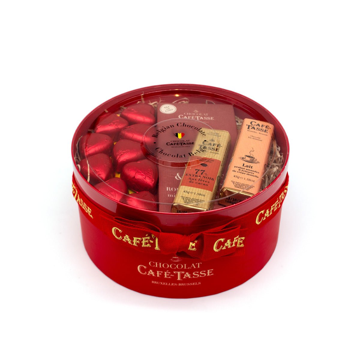 Cafe-Tasse Assorted Chocolates in a Red Hat Box - 372g