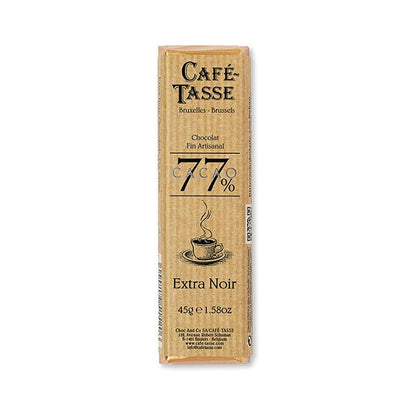 Café-Tasse Extra Noir 77% Extra Dark Chocolate Bar - 45g (Past Date)