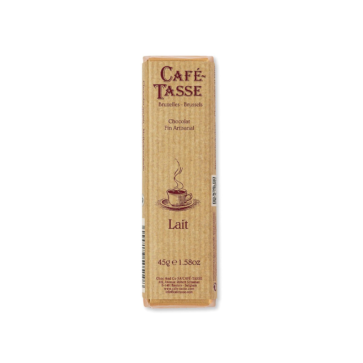 Cafe-Tasse Lait 38% Milk Chocolate Bar - 45g