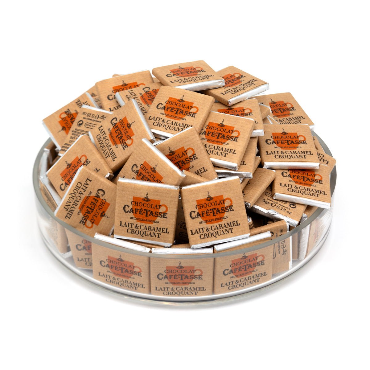 Cafe-Tasse Lait Caramel Croquant 38% Milk Chocolate & Caramel Napolitans