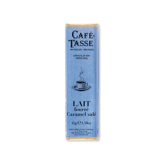 Cafe-Tasse Lait Fourre Caramel Salé 38% Milk Chocolate & Salted Caramel Bar - 45g