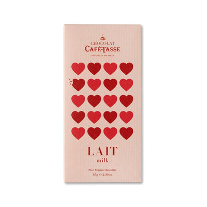Cafe-Tasse Lait ‘Love’ 38% Milk Chocolate Bar - 85g