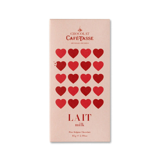 Cafe-Tasse Lait ‘Love’ 38% Milk Chocolate Bar - 85g