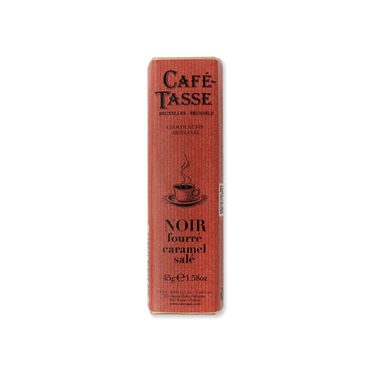 Cafe-Tasse Noir Fourre Caramel Salé 60% Dark Chocolate & Salted Caramel Bar - 45g