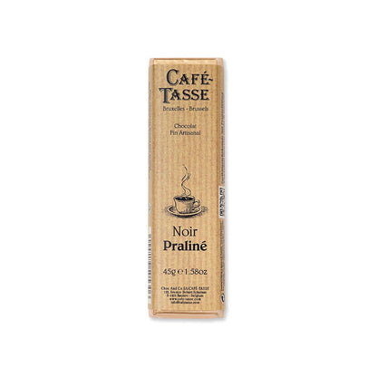 Cafe-Tasse Noir Praline 60% Dark Chocolate & Hazelnut Praline Bar - 45g