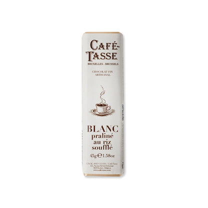 Café-Tasse Praline & Puffed Rice in 27% White Chocolate Bar - 45g