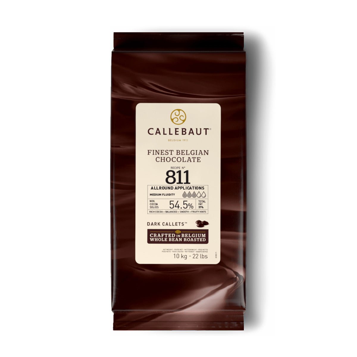 Callebaut Formula 811 Medium Fluidity 54% Dark Chocolate Callets