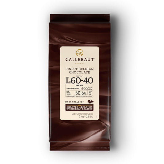 Callebaut L-60-40NV Natural Vanilla 60% Dark Chocolate Callets