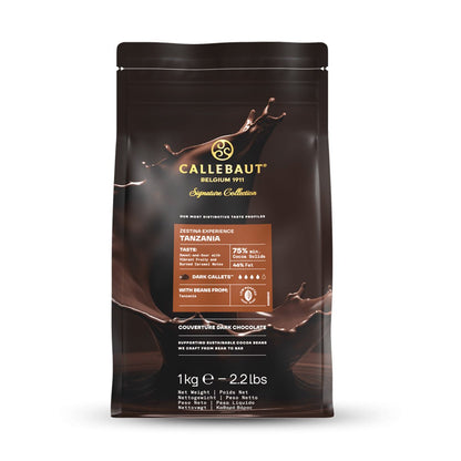 Callebaut Tanzanie Pistoles 75% Single Origin Dark Chocolate Couverture Discs