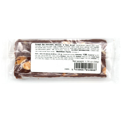Carlier Almond & Fleur De Sel Chocolate Nougat Bar - 50g