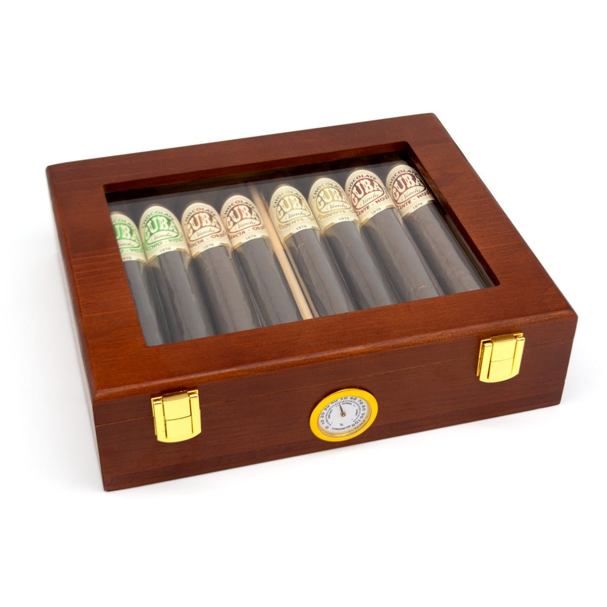 Chocosphere 16 Assorted Venchi Chocolate Cigars in a Wooden Cigar Case - 1.6kg