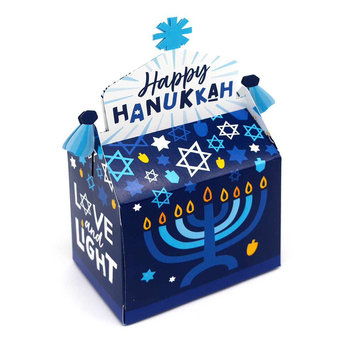 Chocosphere Hanukkah Menorah - Square Favor Gift Box - Add-on
