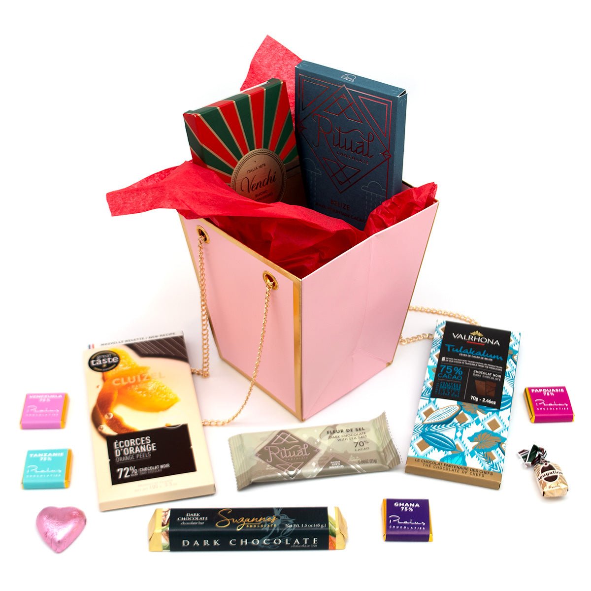Chocosphere Valentines Assorted Chocolate Bar & Confections Gift Bag