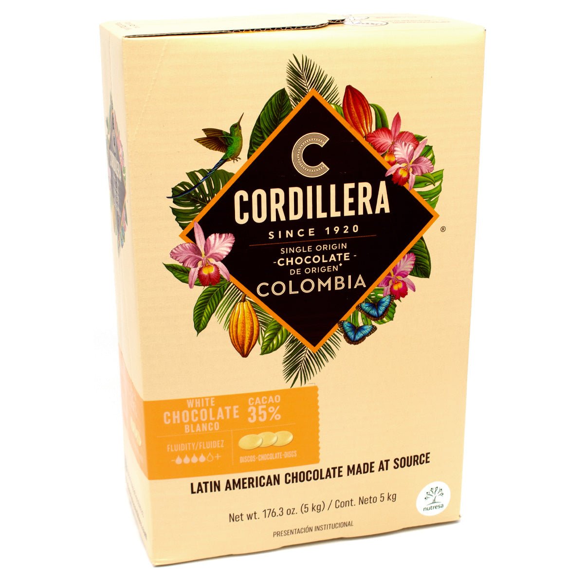Cordillera Colombia 35% Single Origin White Chocolate Discs