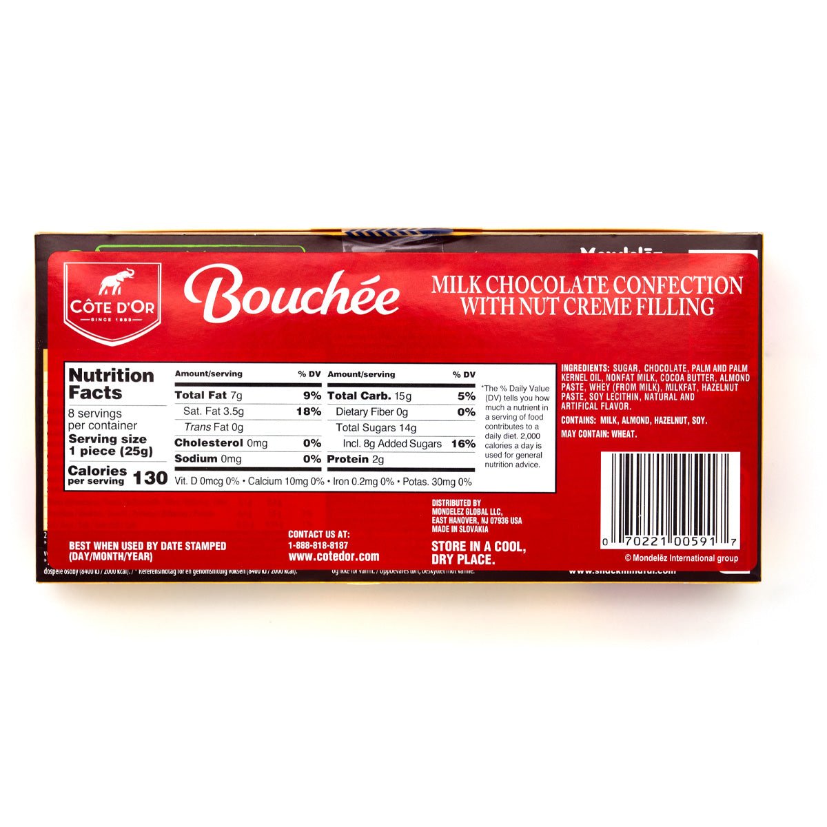 Cote d'Or Bouchee Milk Chocolate Hazelnut Confections Box - 8-pc - 200g