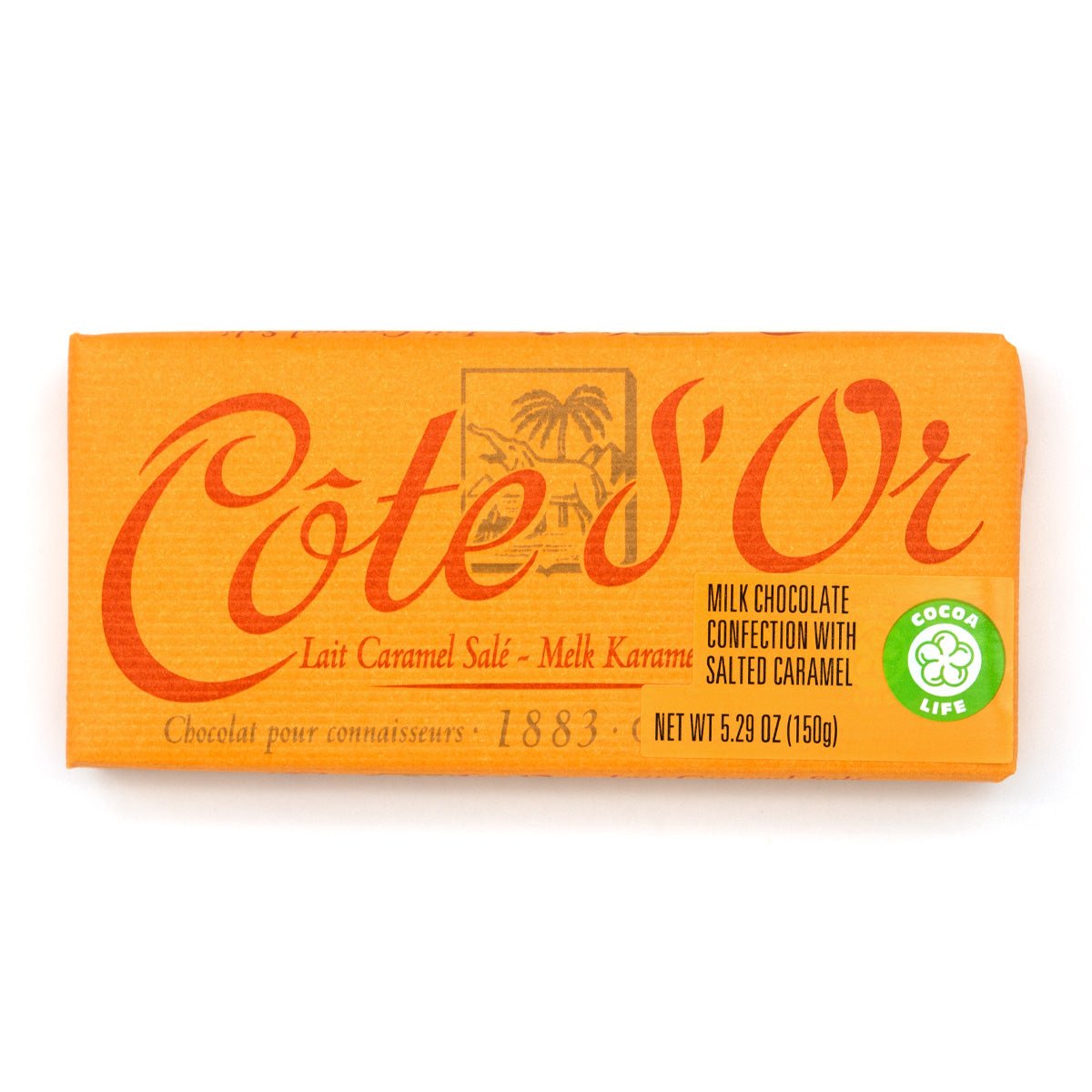 Cote d'Or Lait Caramel Sale Connoisseur Milk Chocolate Salted Caramel Bar - 150g