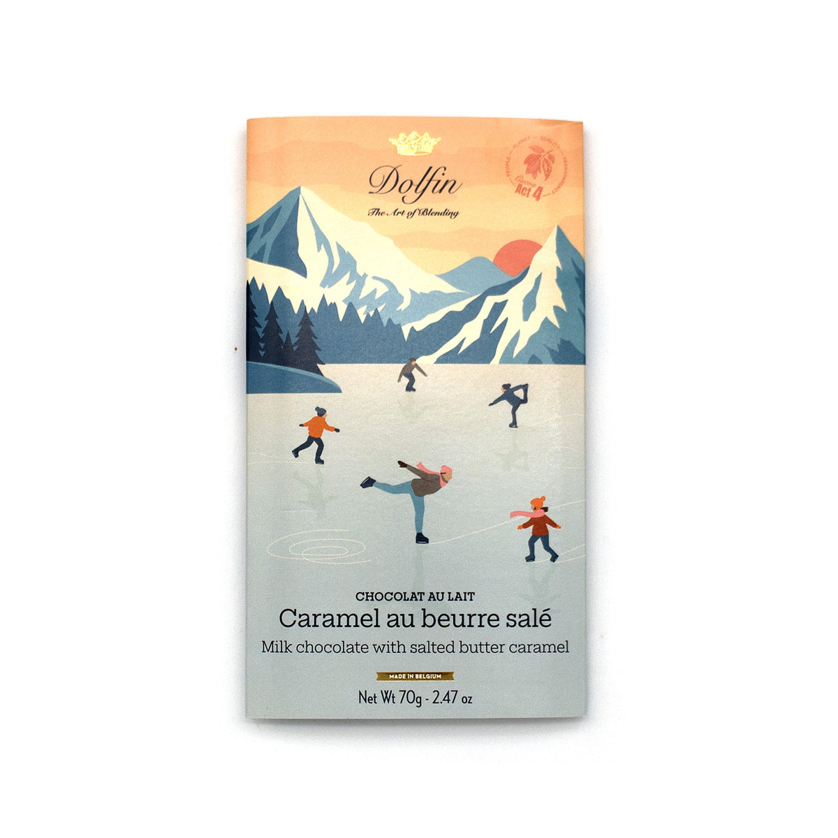 Dolfin 37% Milk Chocolate with Salted Butter Caramel Bar - 70g