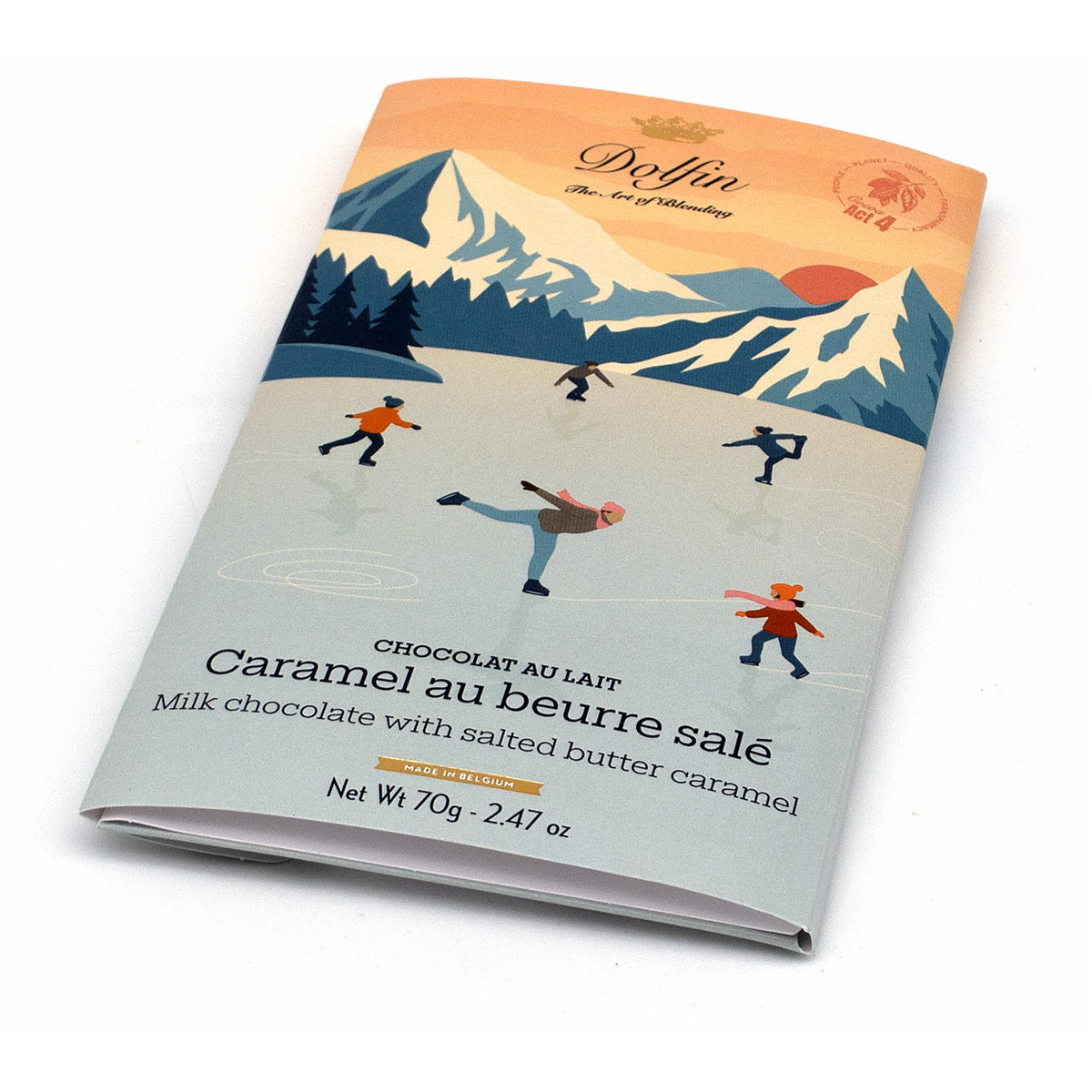 Dolfin 37% Milk Chocolate with Salted Butter Caramel Bar - 70g