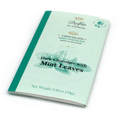 Dolfin 60% Dark Chocolate with Mint Leaves Bar - 70g