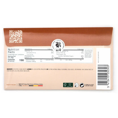 Dolfin 60% Dark Chocolate with Roasted Almonds Bar - 70g
