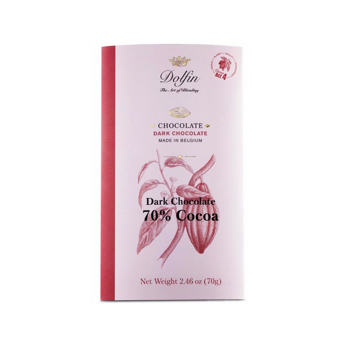 Dolfin 70% Dark Chocolate Bar - 70g
