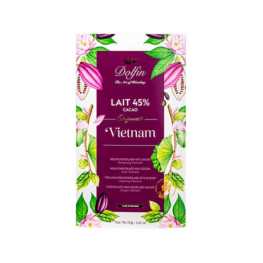 Dolfin Lait Vietnam 45% Single Origin Milk Chocolate Bar - 70g