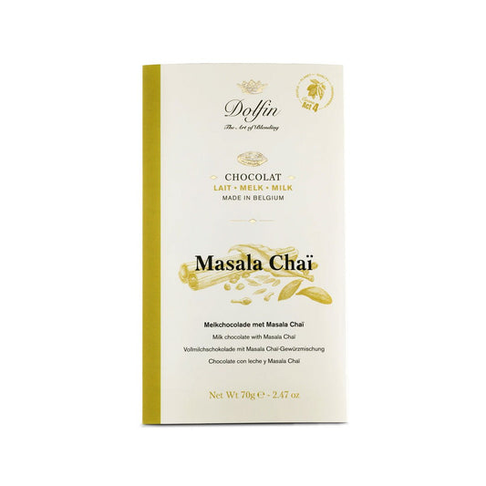 Dolfin Masala Chaï 38% Milk Chocolate with Masala Tea Bar - 70g
