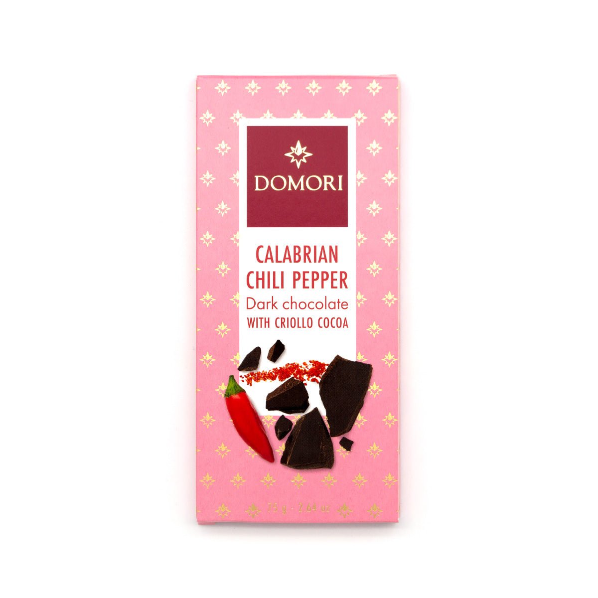 Domori Calabrian Chili in Criollo 70% Dark Chocolate Bar - 75g