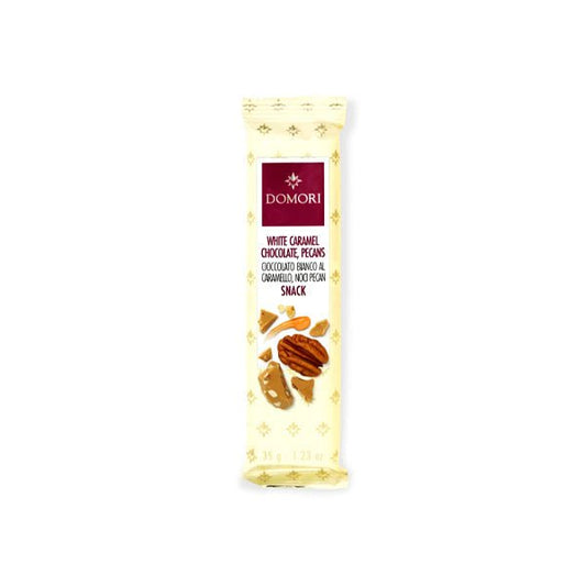 Domori Caramel & Pecans in White Chocolate Mini-Bar - 35g