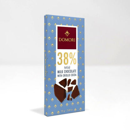 Domori Mild Criollo 38% Milk Chocolate Bar - 75g